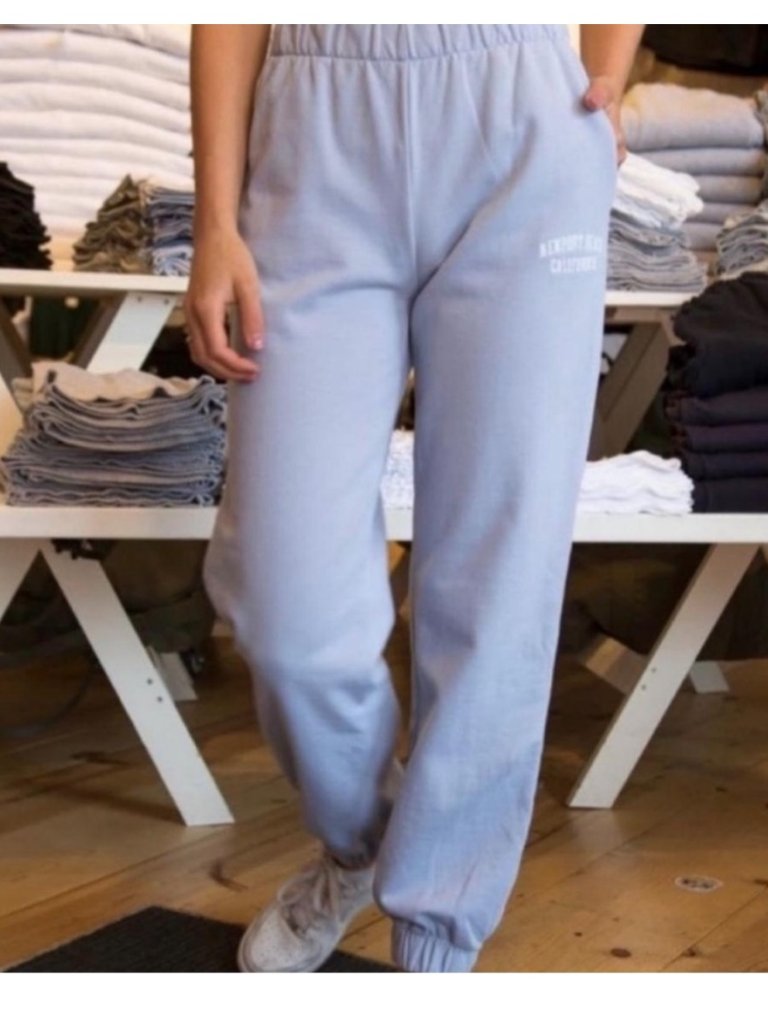 Brandy Melville Newport Beach California Blue Grey Jogger Sweatpants - One Size